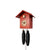 Rombach & Haas LIFE SK34-3 Wall Clock Red • Mechanical 8-Day Movement • Original Black Forest Cuckoo Clock