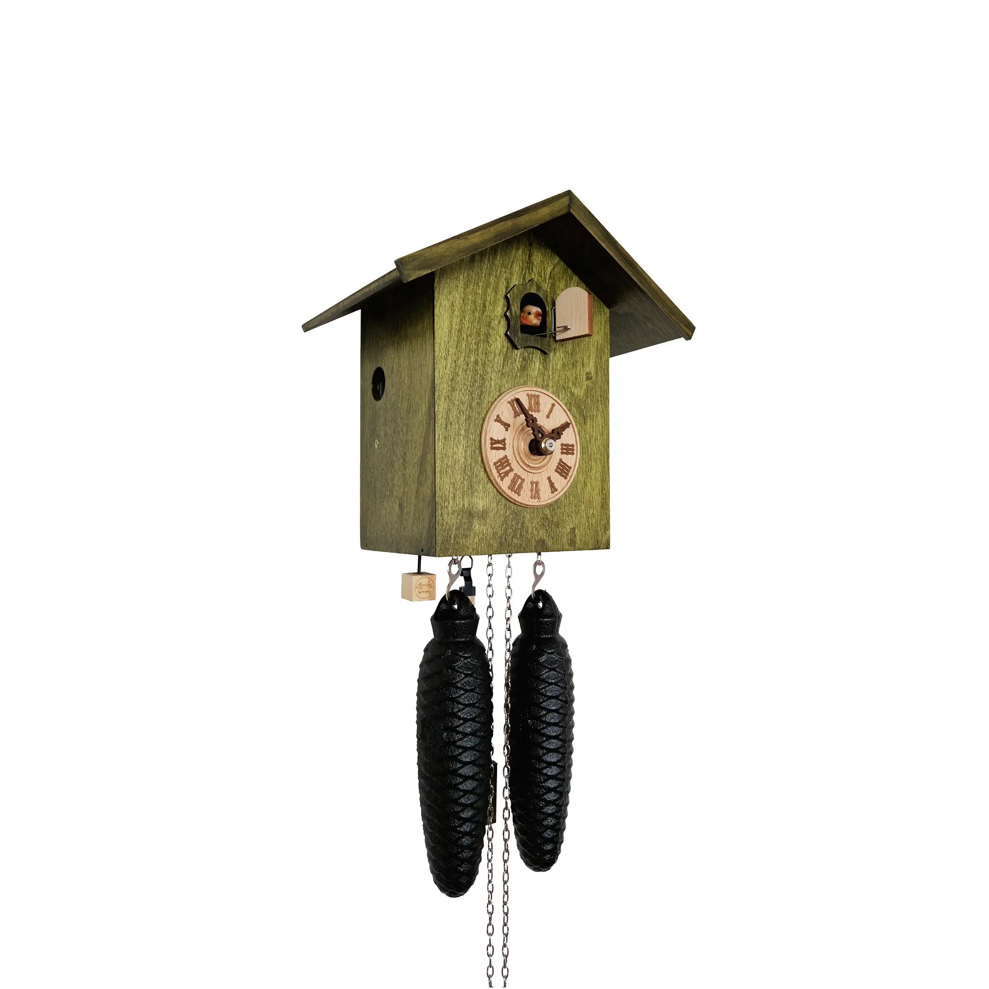 Rombach & Haas LIFE SK34-4 Wall Clock Green • Mechanical 8-Day Movement • Original Black Forest Cuckoo Clock