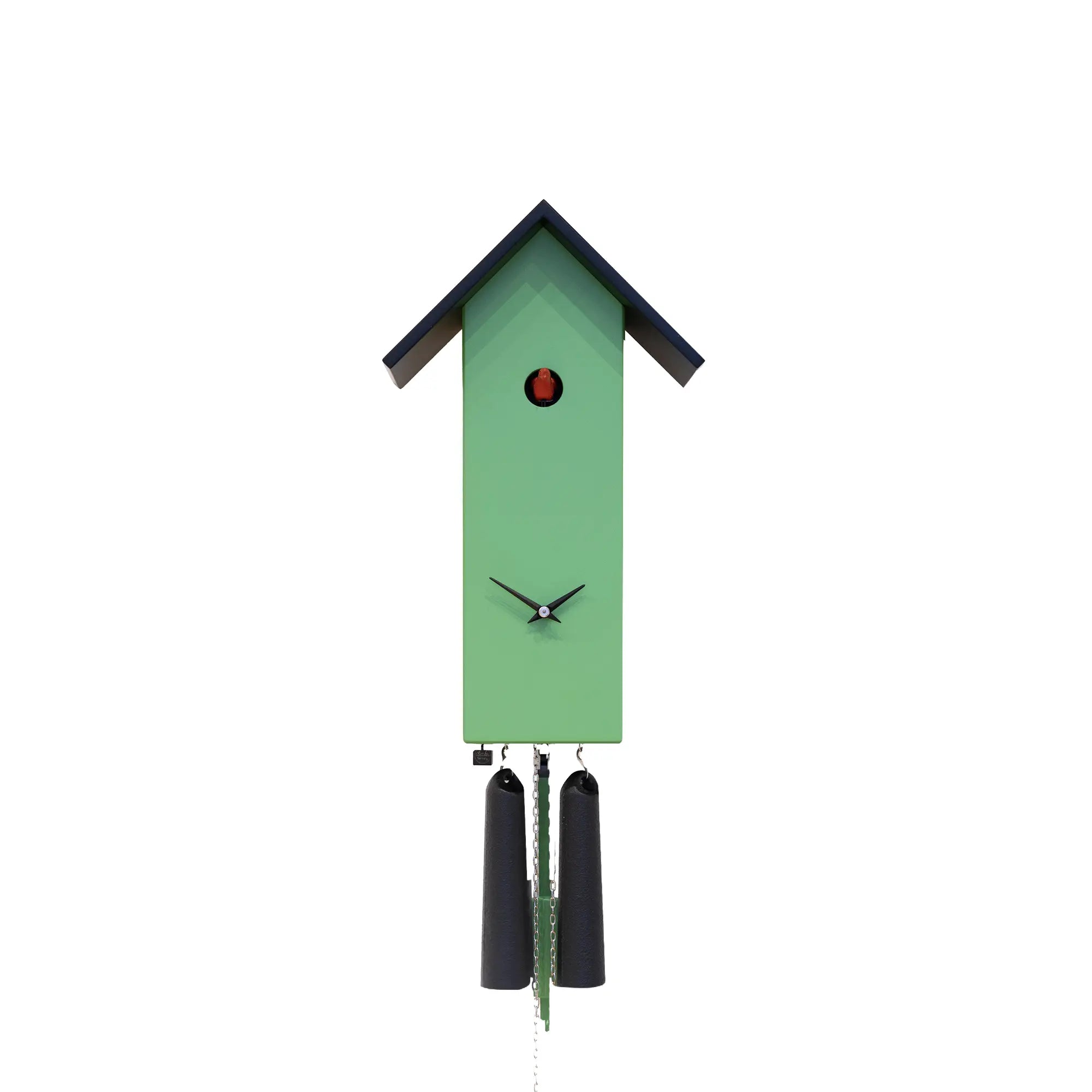 Rombach & Haas Classic SL35-4 Wall Clock Green • Mechanical 8-Day Movement • Hand-Carved Cuckoo