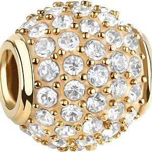 Stainless steel charm set with stones - Bering Jewelry Model: LittleSparkle-2