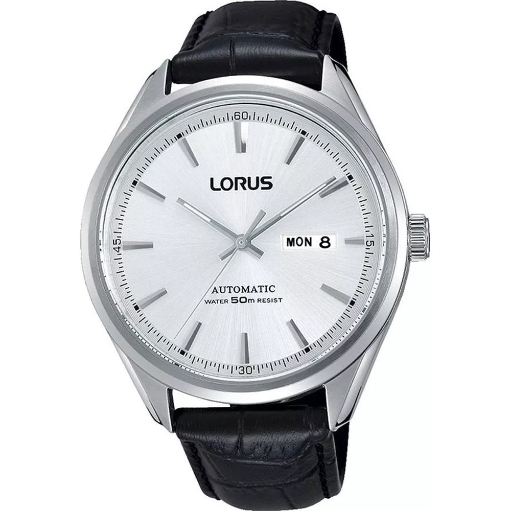 Lorus Dress RL429AX9 Herren Armbanduhr • Automatikwerk • Schwarzes Lederband