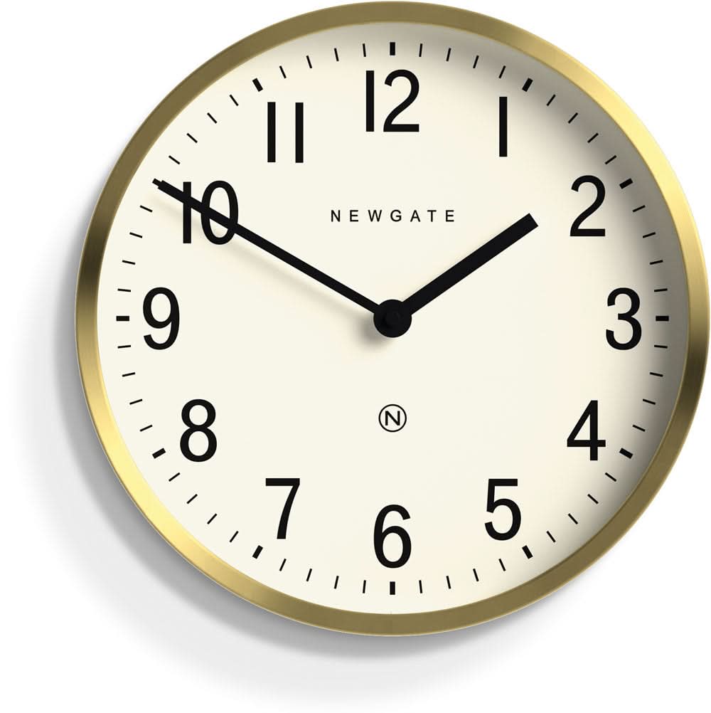 Newgate Wall Clock 30x30x7 cm Metal • Silent Quartz Movement • Timeless Design