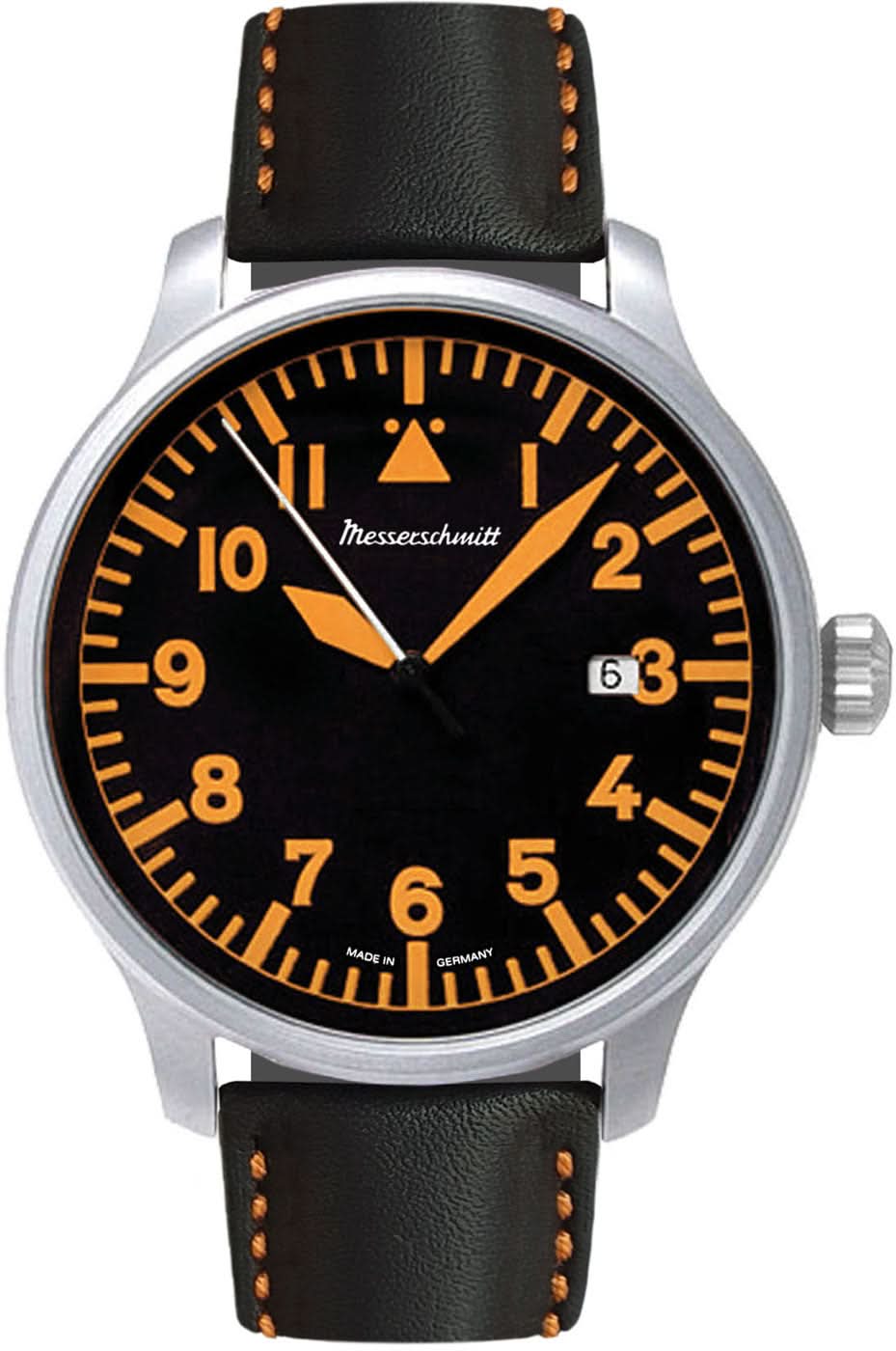 Messerschmitt Pilot Watch ME-420BL Men's Watch • Made in Germany • Orange Design