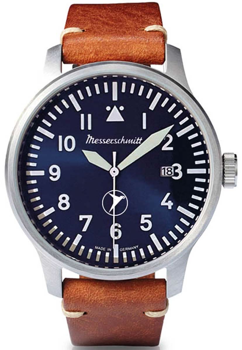 Messerschmitt Flieger ME-6332BLVin Men's Watch • Made in Germany • Historic Design