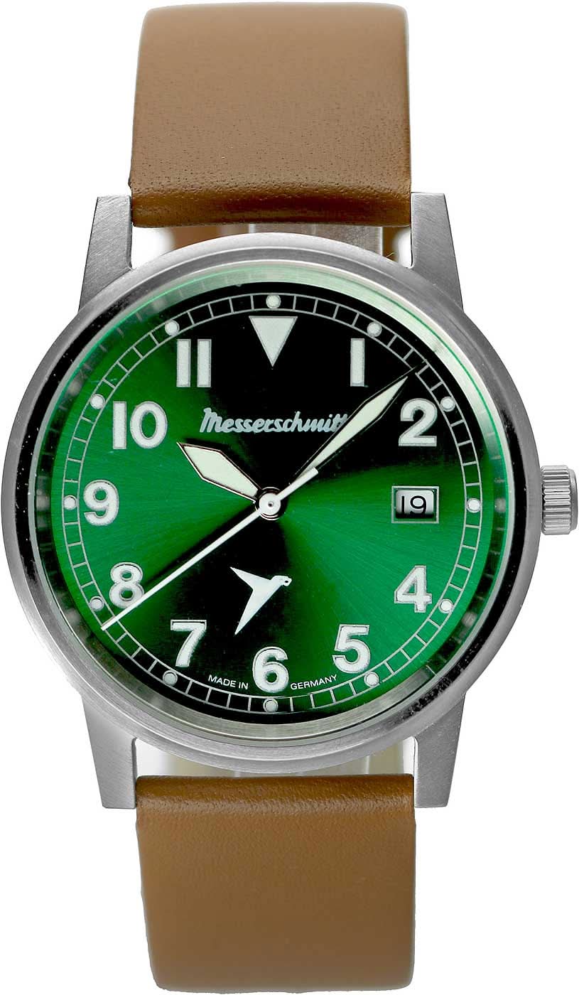Messerschmitt Flieger ME-9673-02 Men's Watch • Made in Germany • Green Dial