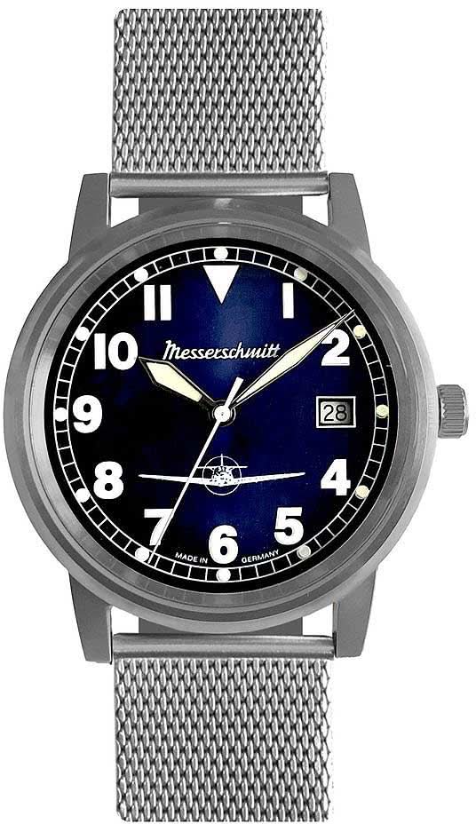 Messerschmitt Flieger ME-9673-108M Unisex Watch • Made in Germany • Elegant Milanese Band