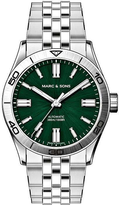 Marc and Sons Elegance MSD-048-3S Men's Watch • Swiss Automatic • Sapphire Crystal