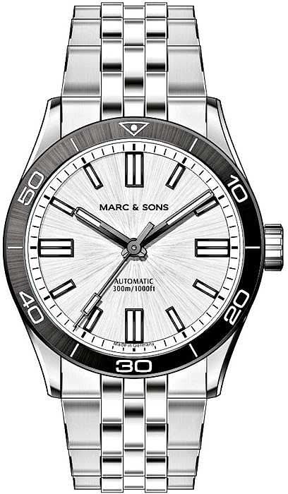 Marc and Sons Elegance MSD-048-4S Men's Watch • Swiss Automatic Movement • Super-LumiNova BGW9