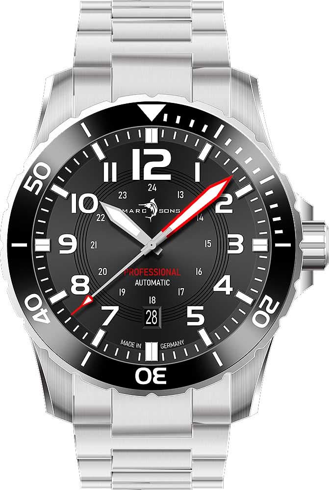 Marc and Sons Military Diver MSD-050-01-S Men's Watch • 500m