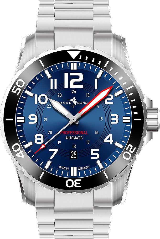 Marc and Sons Sport Professional MSD-050-02-S Men's Watch • 300m Water Resistant • Sellita SW200