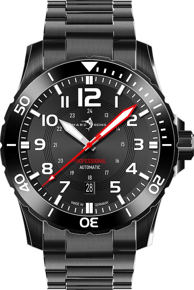 Marc and Sons Diver MSD-050-04-S Men's Watch • 500m • Automatic