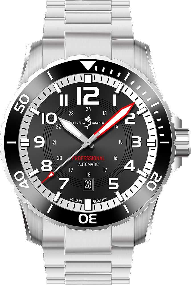 Marc and Sons Sport Professional MSD-050-05-S Men's Watch • 300m Water Resistant • Sellita SW200-1