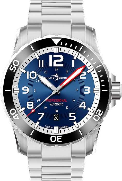 Marc and Sons Professional Diver MSD-050-09-S Men's Watch • Sellita SW200 • 30 ATM