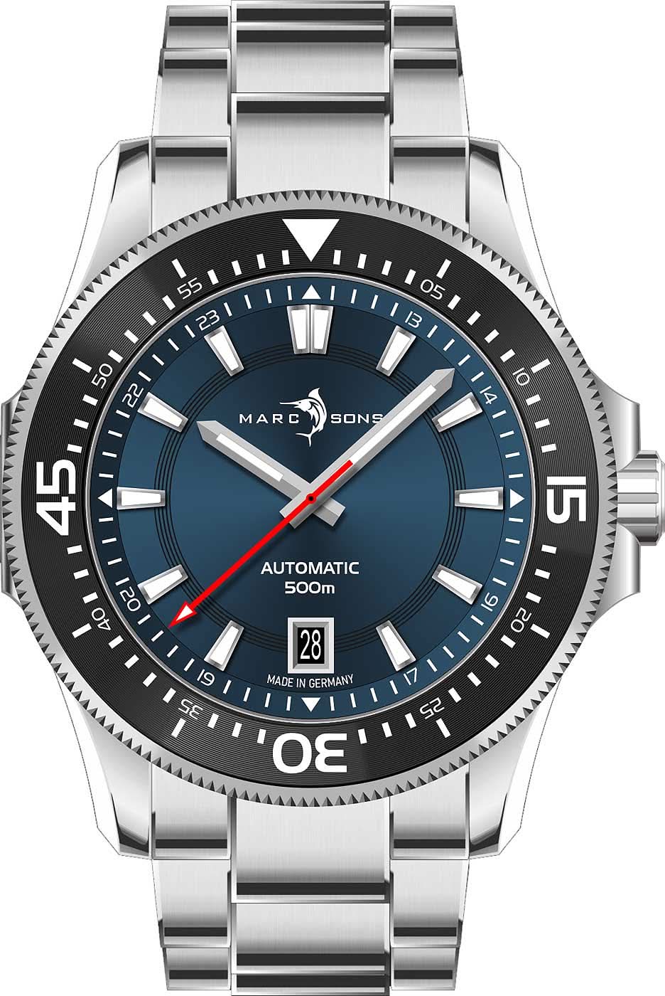 Marc and Sons Military Diver MSD-051-07 Men's Watch • Sellita SW200 • Sapphire Crystal