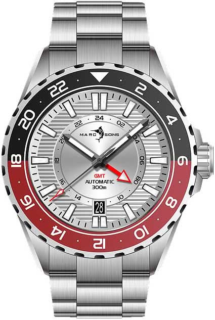 Marc and Sons Professional GMT MSG-008-08 Men's Watch • Sellita SW330-2 • 500m WR