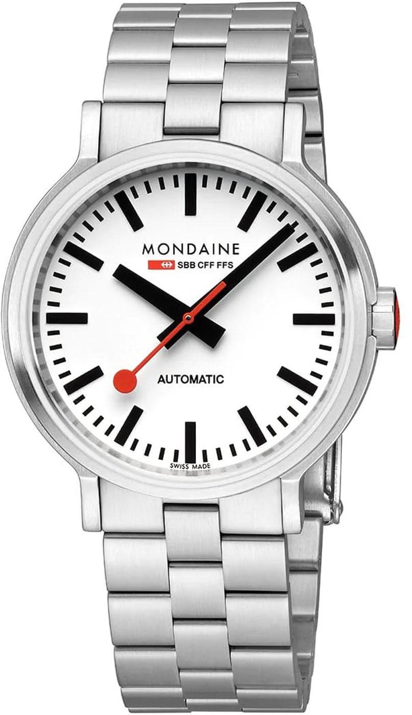 Mondaine Original Automatic MST.4161B.SJ Men's Watch • Swiss Railway Clock Design • Automatic Movement