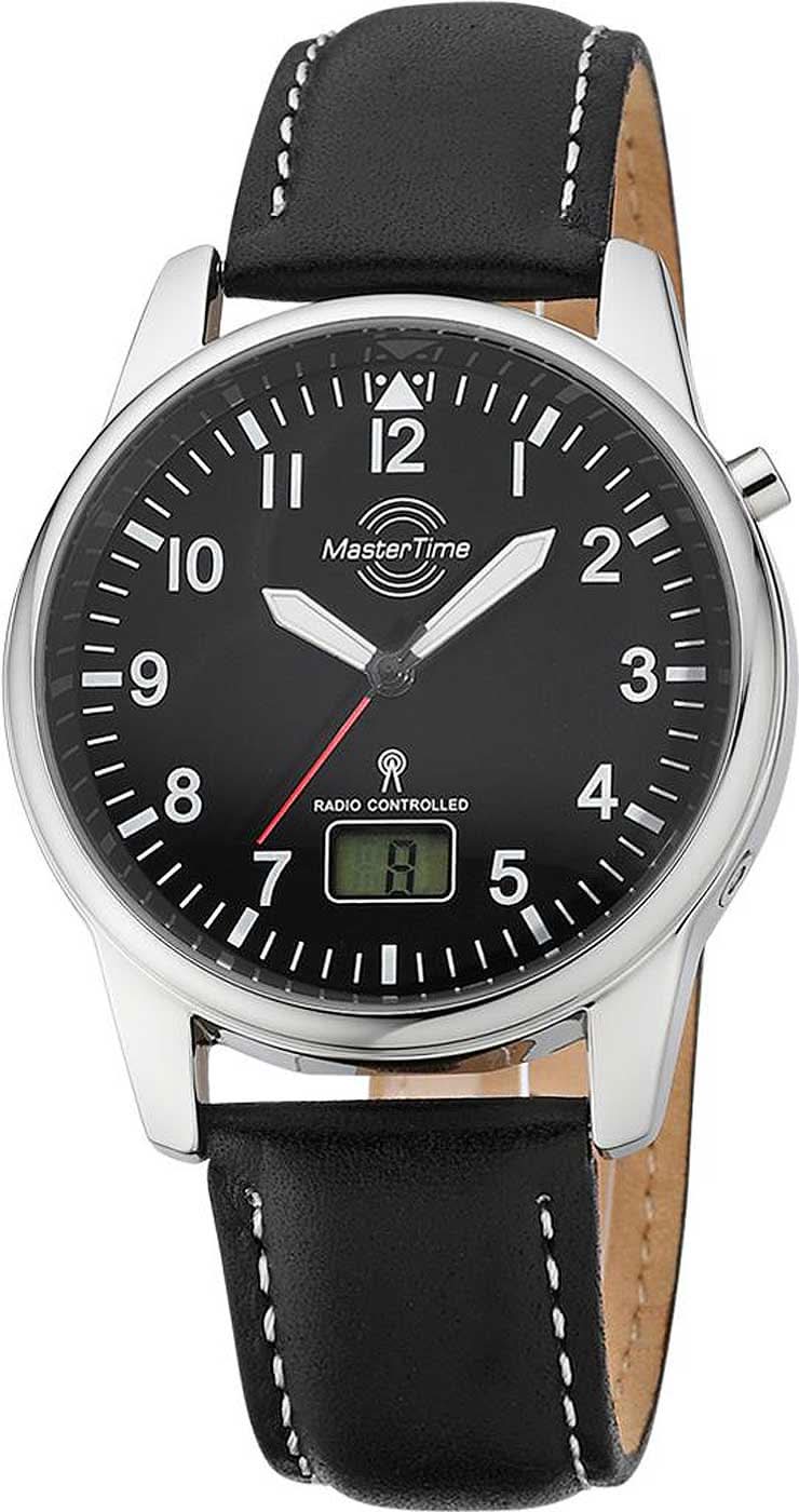 Master Time Basic MTGA-10715-61L Men's Watch • Radio-Controlled • Leather Strap