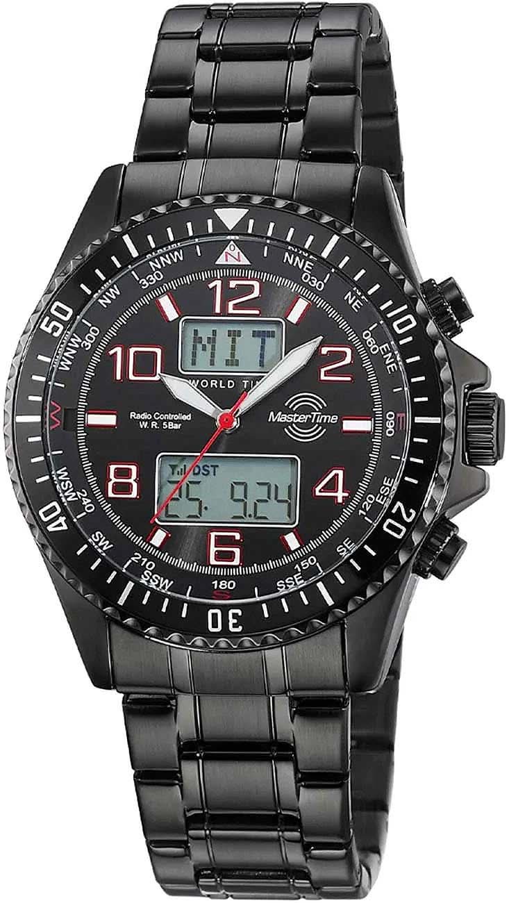 Master Time Radio World Timer MTGA-10921-22M Men's Watch • Radio Technology • World Time
