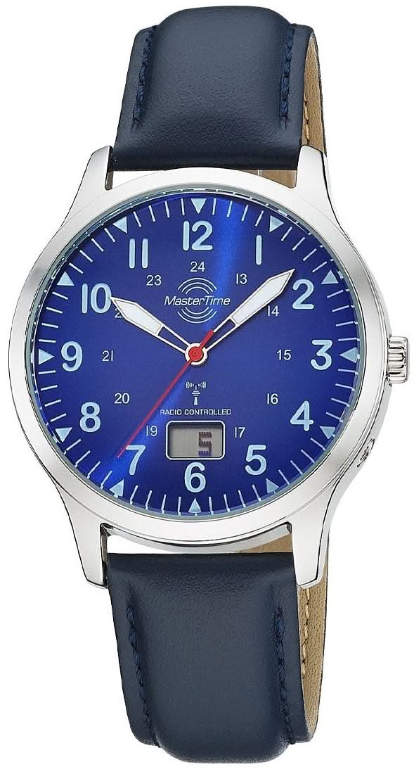 Master Time Super Power Aviation MTGA-10958-32L Men's Watch • Radio Precision • Blue Elegance