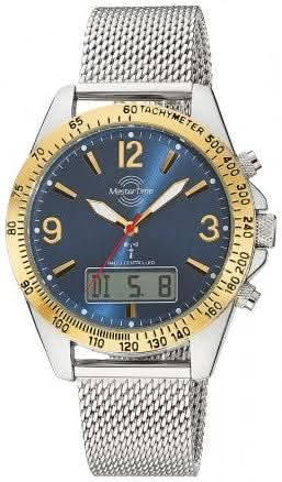 Master Time Sporty Big Date MTGA-10964-32M Men's Watch • Radio-Controlled Technology • Milanese Bracelet