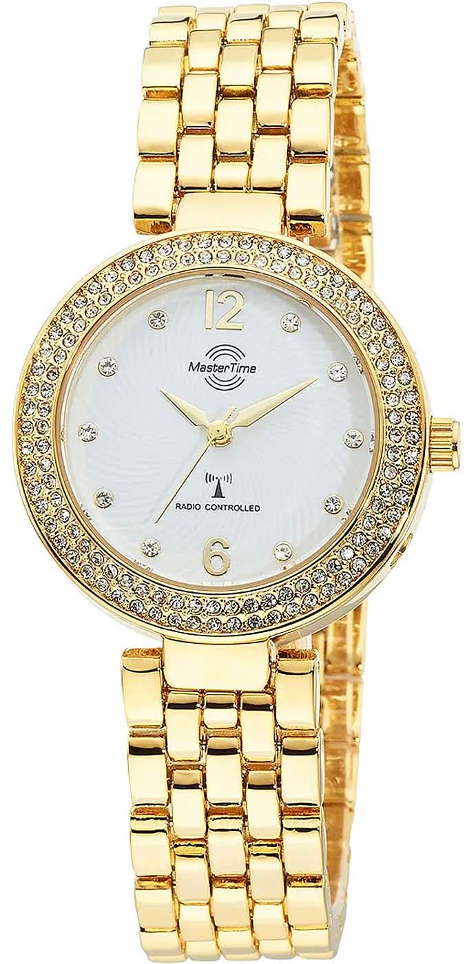 Master Time Funk Fashion MTLA-10345-14M Women's Watch • Radio-Controlled Precision • Elegant Gold Design
