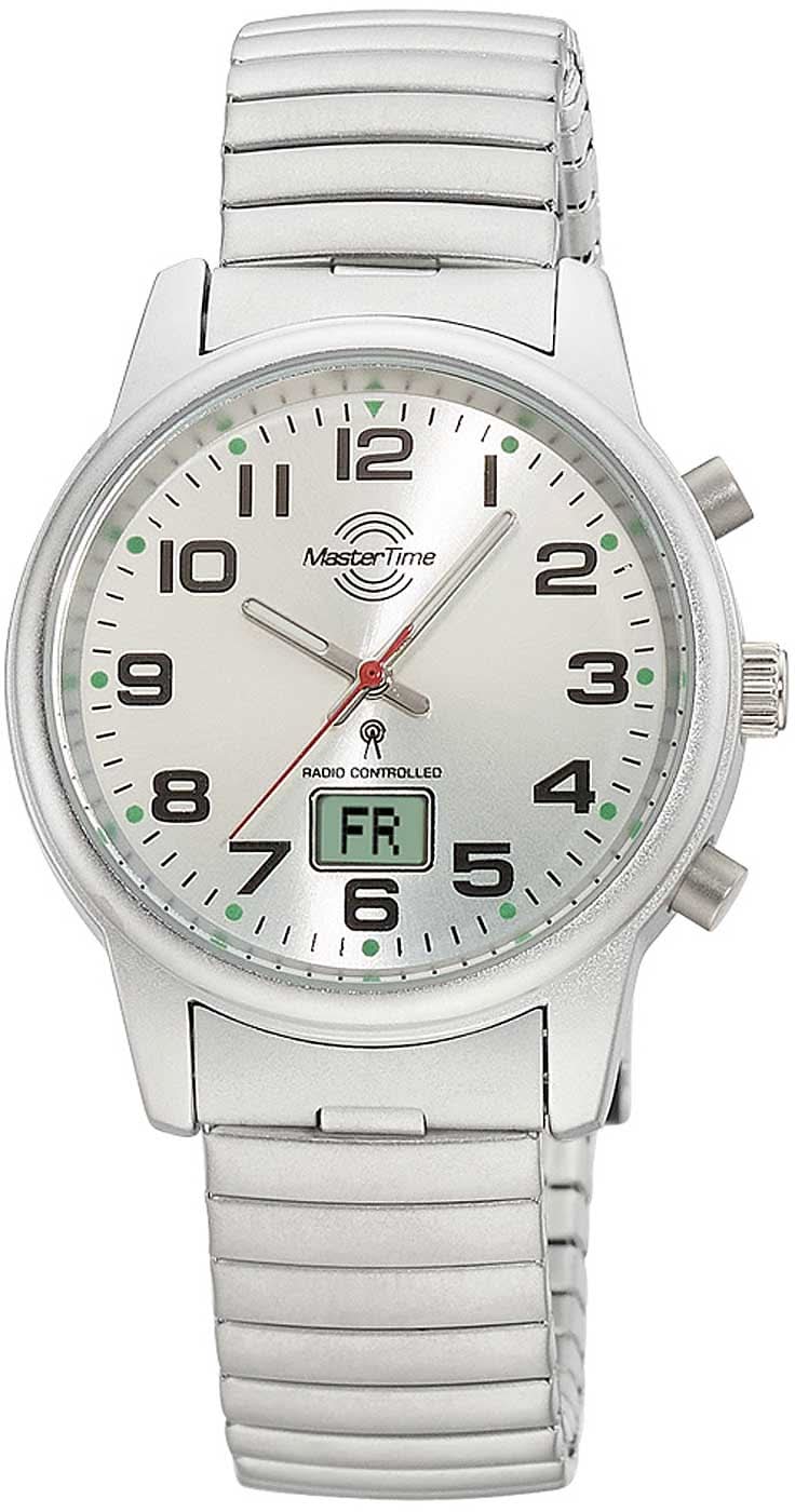 Master Time Super Power MTLA-10820-42M Women's Watch • Radio-Controlled Precision • Stainless Steel Expansion Band