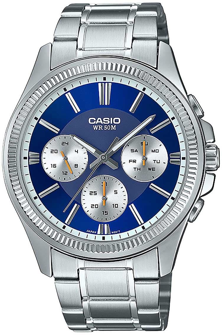 Casio MTP-1375PD-2A1VEF Men's Watch • Blue • Stainless Steel