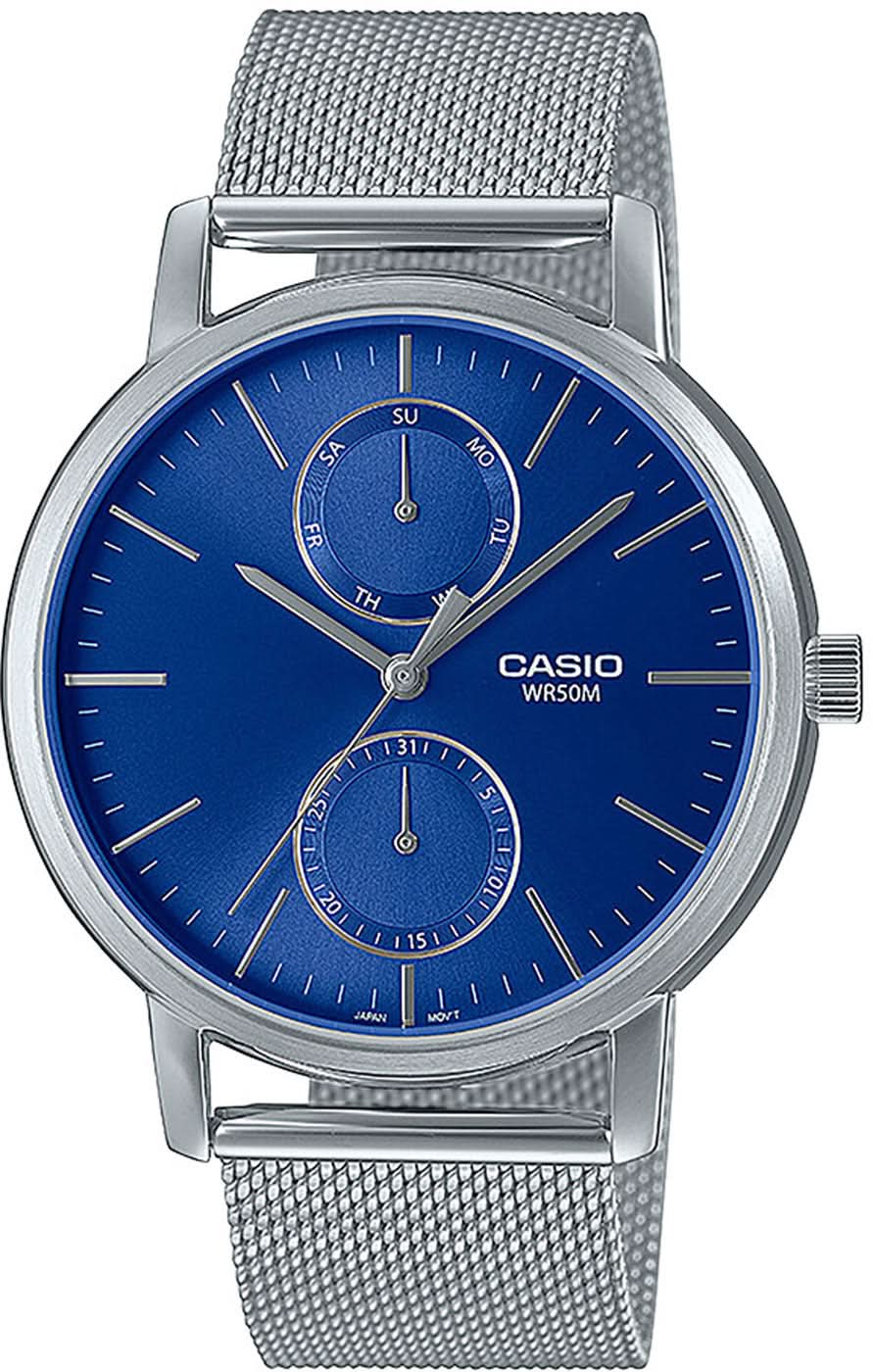 Casio MTP-B310M-2AVEF Men's Watch • Elegant Mesh Bracelet • Practical Date Display