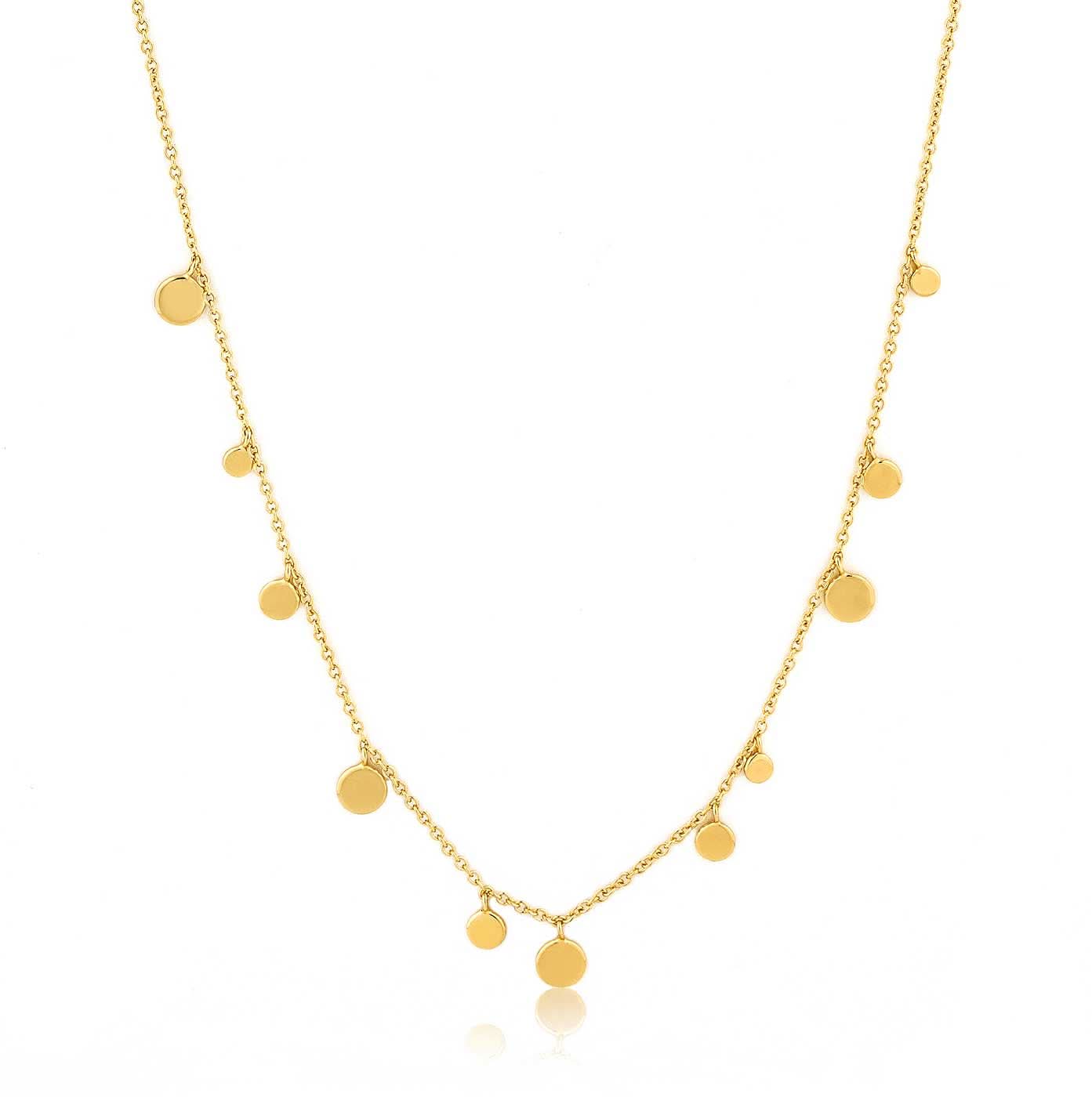 ANIA HAIE N005-01G Necklace with Small Disc Pendants