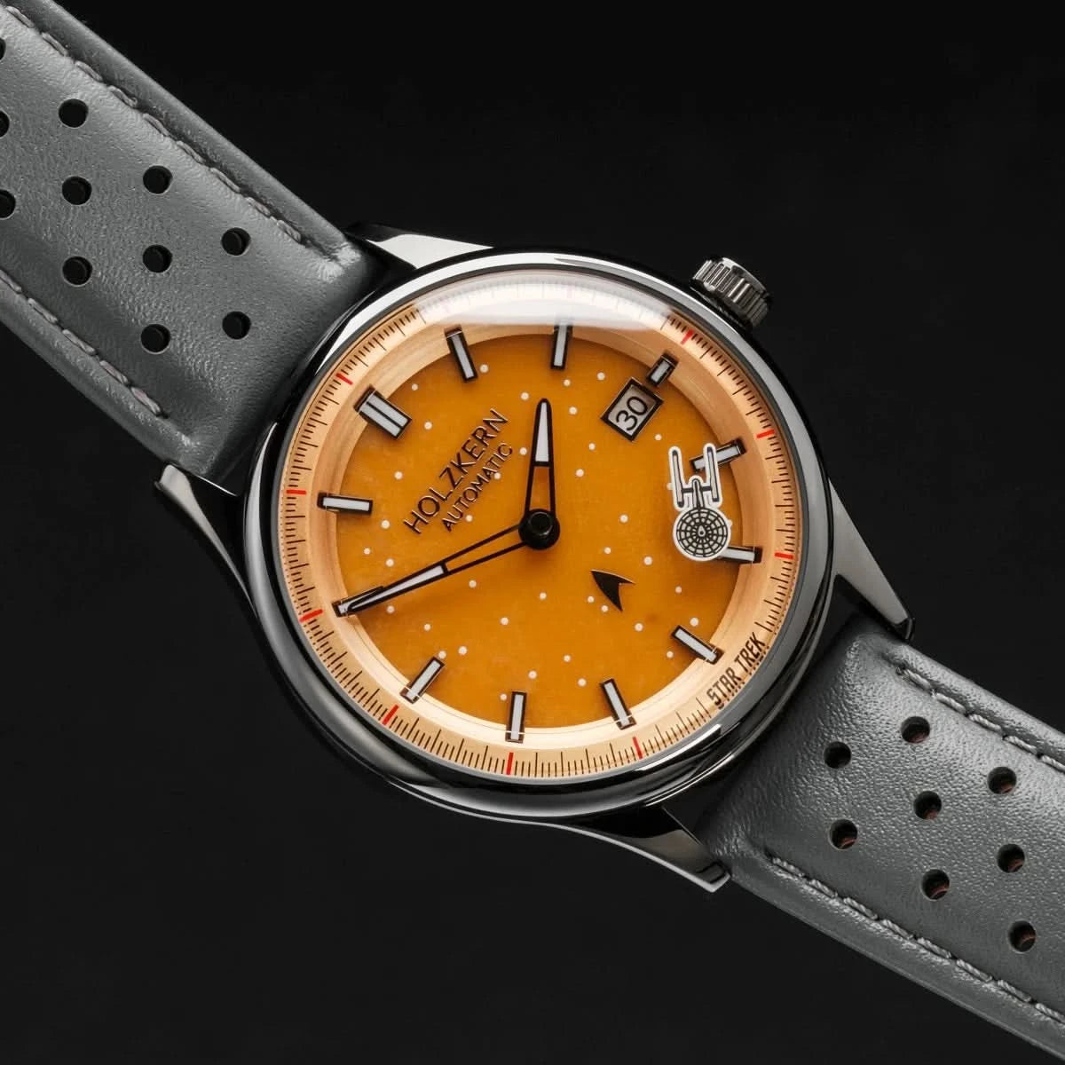 Holzkern NCC-1701 Men's Watch • Automatic Movement • Genuine Jade Dial