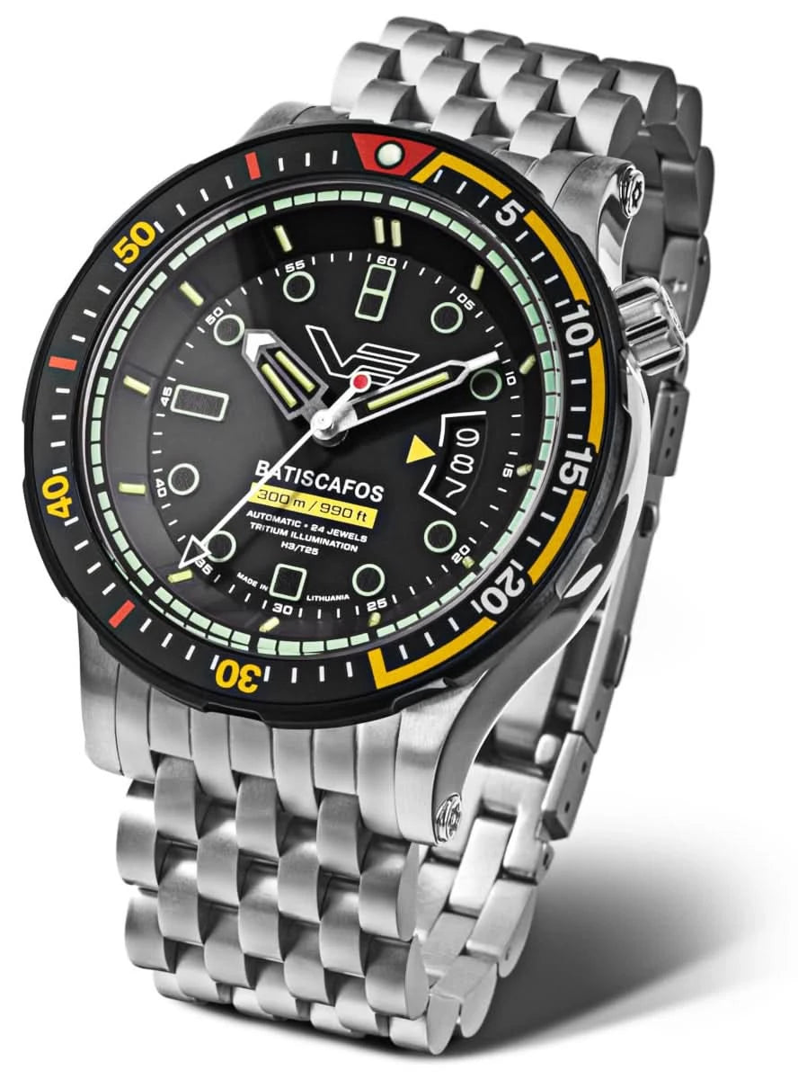 Vostok Europe Batiscafos NH35-511E767B Men's Watch • Tritium • 30 ATM