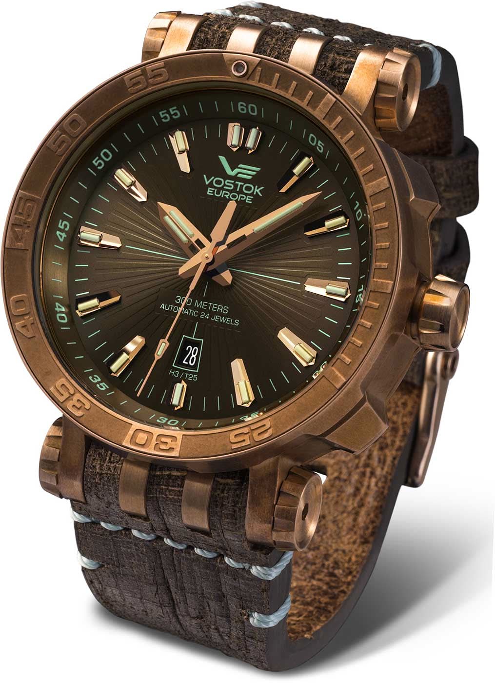 Vostok Europe Energia Rocket NH35A-575O285 Men's Watch • Tritium Tubes • 30 ATM Bronze Case