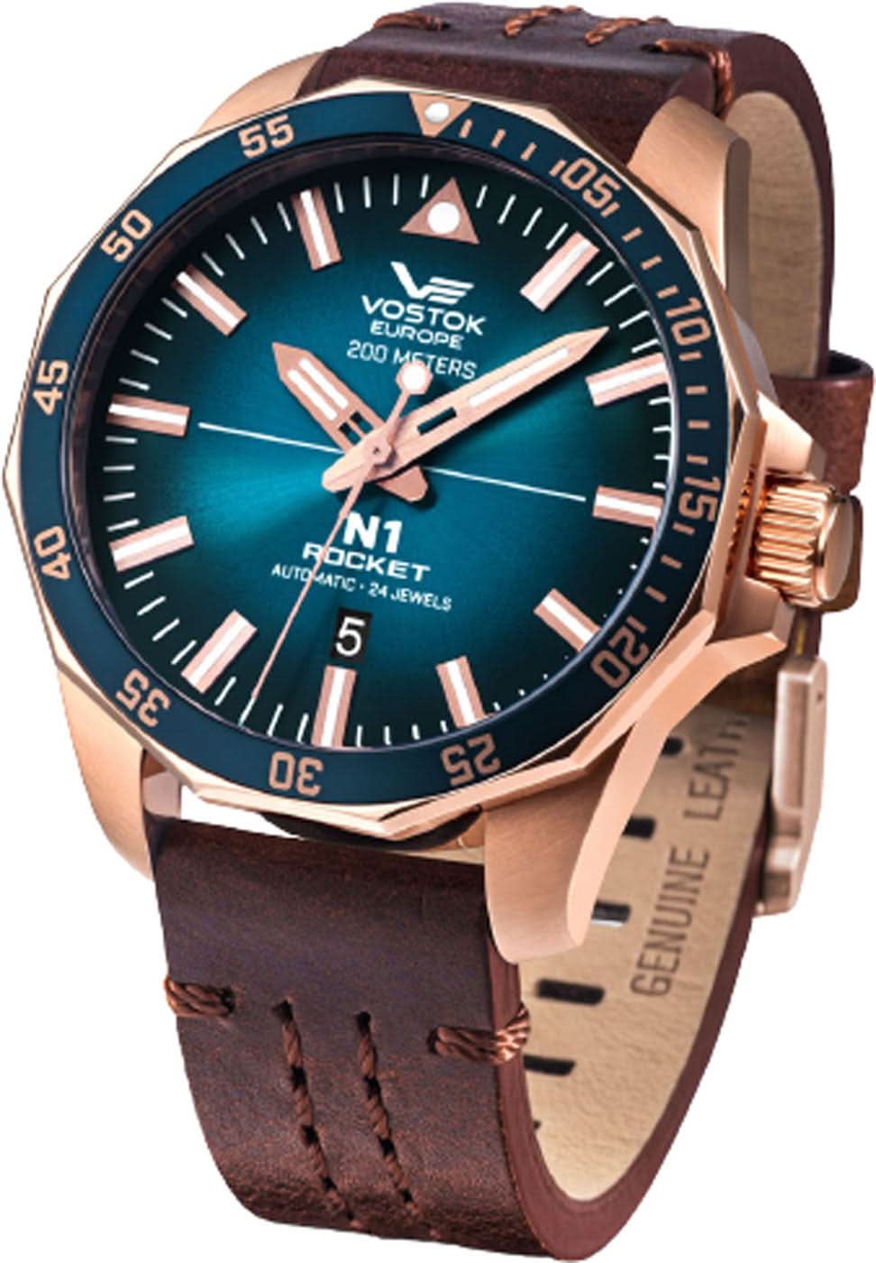Vostok Europe N1 Rocket NH35A-225B616 Men's Watch • Rose Gold • 20 ATM
