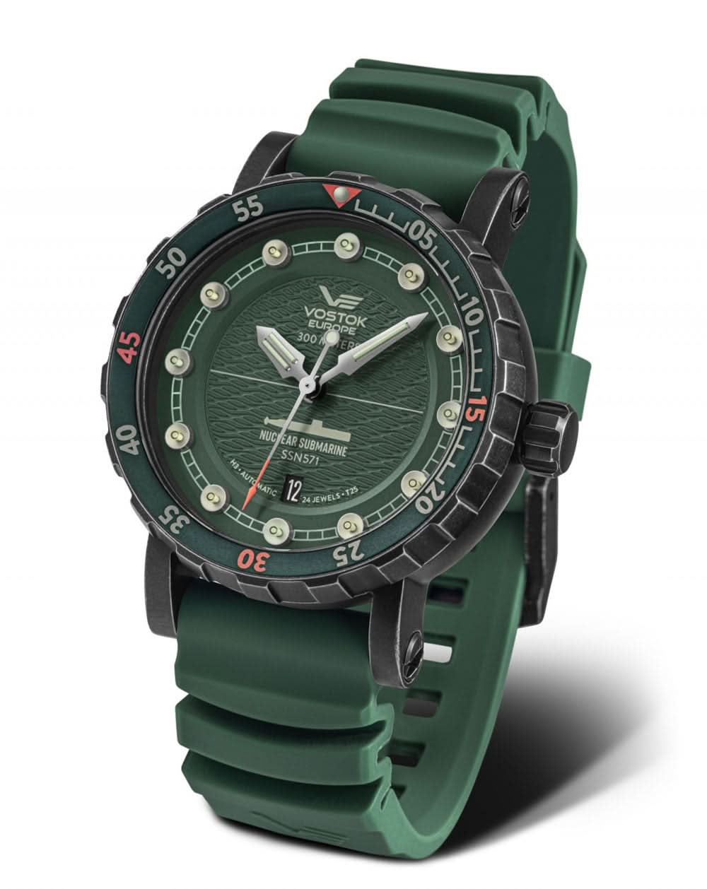 Vostok Europe Nuclear Submarine NH35A-571F608 Men's Watch • Extreme Robustness • Tritium Illumination