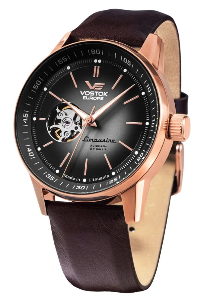 Vostok Europe Limousine NH38-560B682 Men's Watch • Seiko Automatic • Open Heart