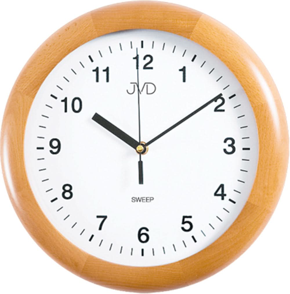 JVD Wall Clock 29.5x29.5x5 cm Plastic • Silent Quartz Movement • Timeless Design