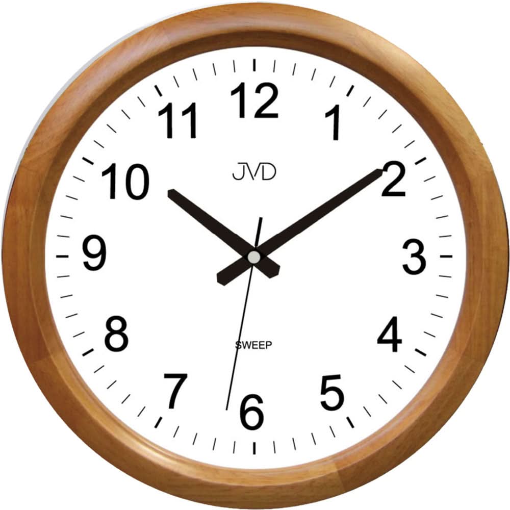 JVD Wall Clock 34x34x2.6 cm Wood • Silent Movement • Stylish Design
