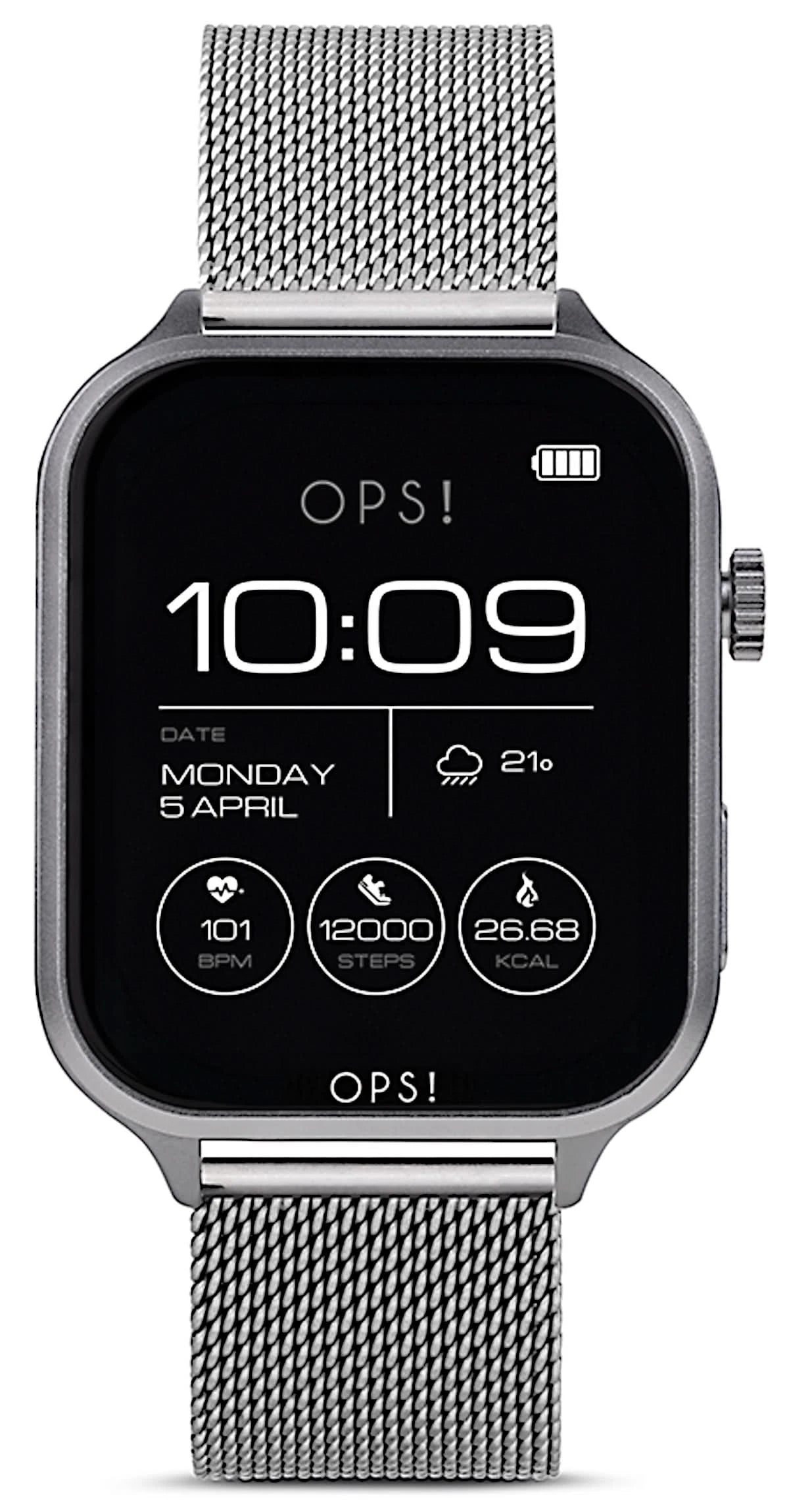 OPS! SMART Call Max OPSSW-44 Unisex Smartwatch • AMOLED Display • Calling Function