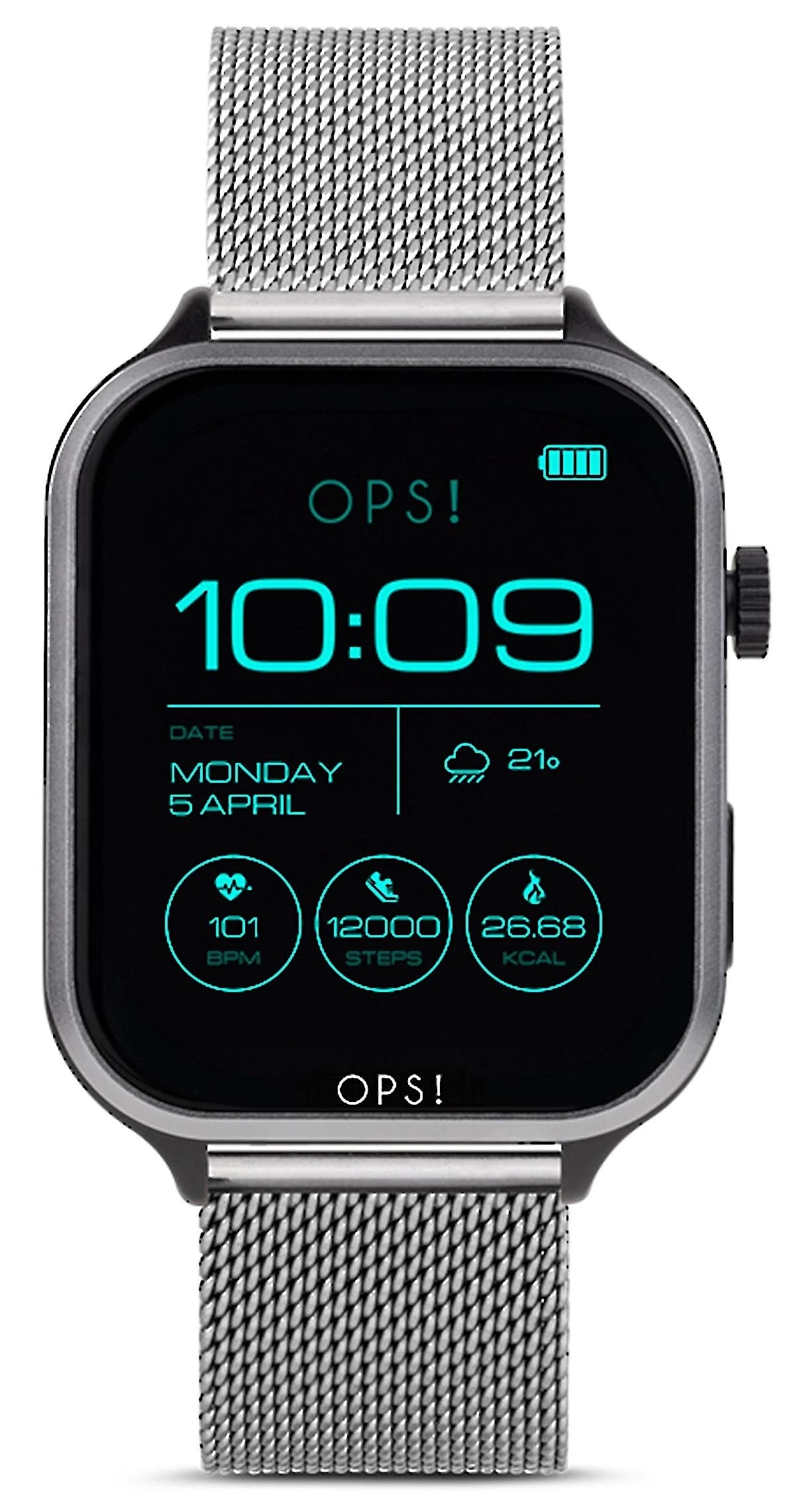 OPS! SMART Call Max AMOLED OPSSW-45 Unisex Smartwatch • Pop Spirit • Call Function