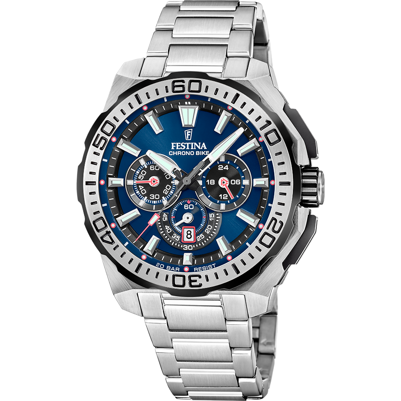 Festina Chrono Bike F20724/2 Men's Watch • Sporty Chronograph Design • 20 ATM Water Resistant