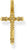 Skull Detail Cross Pendant - 750 Yellow Gold Plating