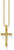 Skull Detail Cross Pendant - 750 Yellow Gold Plating