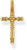 Skull Detail Cross Pendant - 750 Yellow Gold Plating