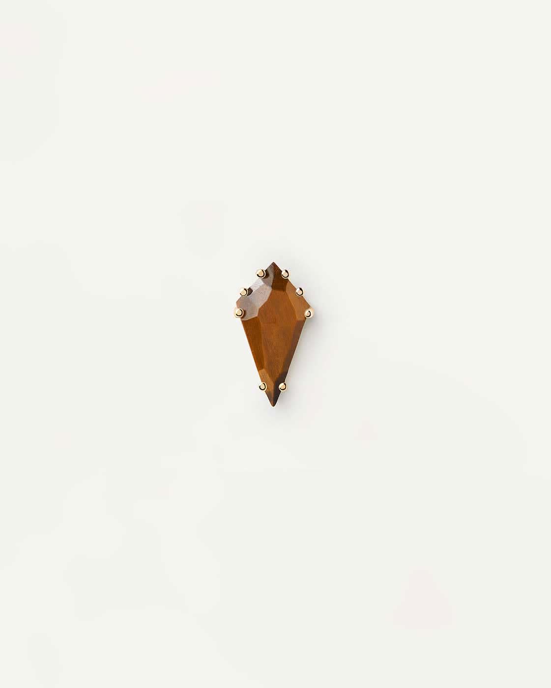 Akiro Single Earring with Gemstone - 18K Gold Plating