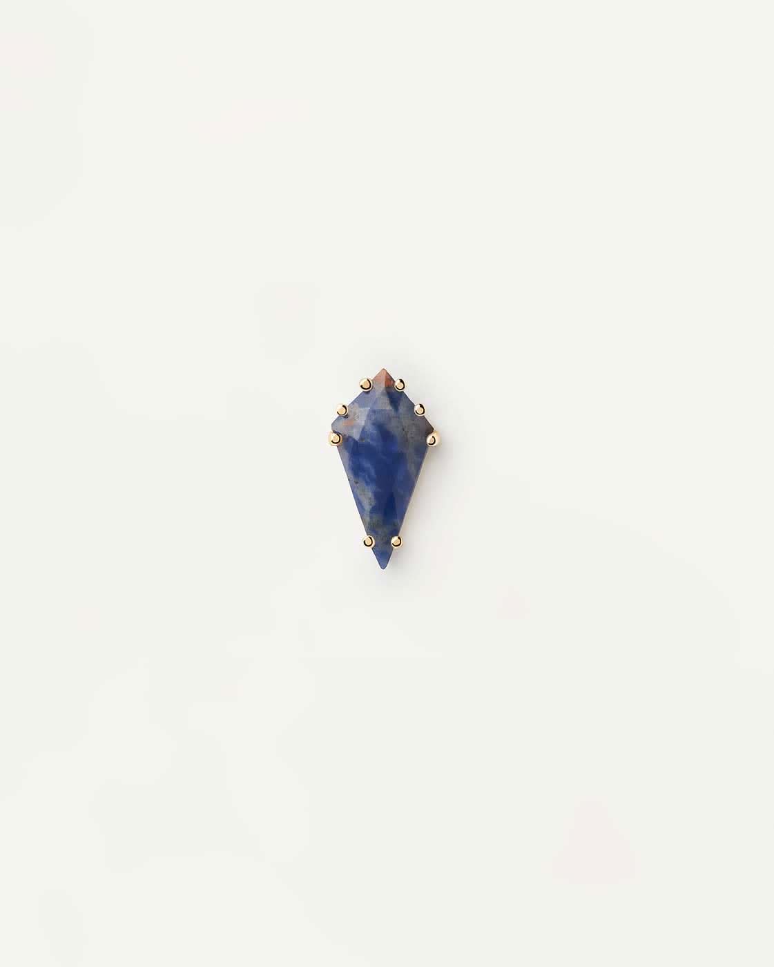 Akiro Single Earring with Gemstone - 18K Gold Plating