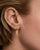Naoki Single Creole Earring with Stones & Gemstone Pendant - 18K Gold Plated