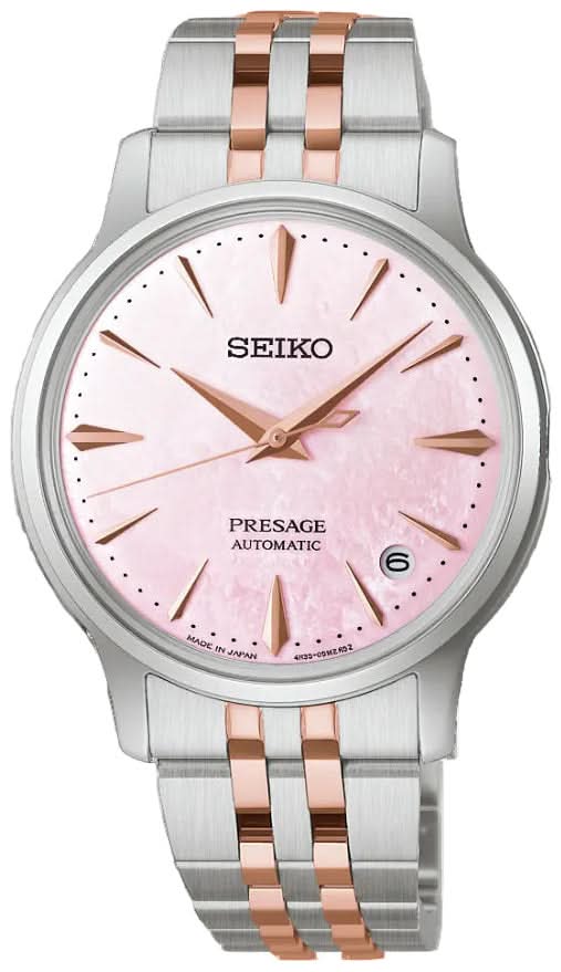 Seiko Presage SRPM06J1 Women's Watch • Japanese Craftsmanship • Elegant Mother-of-Pearl Dial