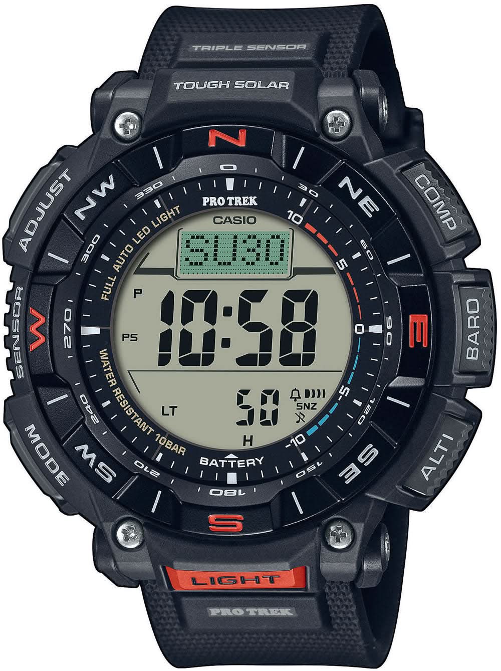 Casio Pro Trek PRG-340-1ER Men's Watch • Tough Solar • Digital Compass