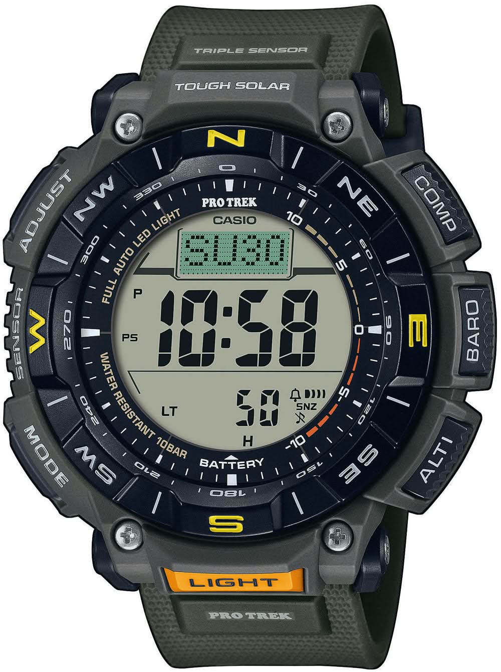 Casio Pro Trek PRG-340-3ER Men's Watch • Tough Solar • Digital Compass