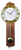 AMS Wall Clock 62x22x8 cm Brass • Radio-Controlled • With Pendulum